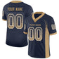 Custom Navy Old Gold-White Mesh Drift Fashion Football Jersey Limited