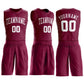 Custom Maroon White Classic Sets Basketball Jersey Limited