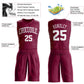 Custom Maroon White Classic Sets Basketball Jersey Limited