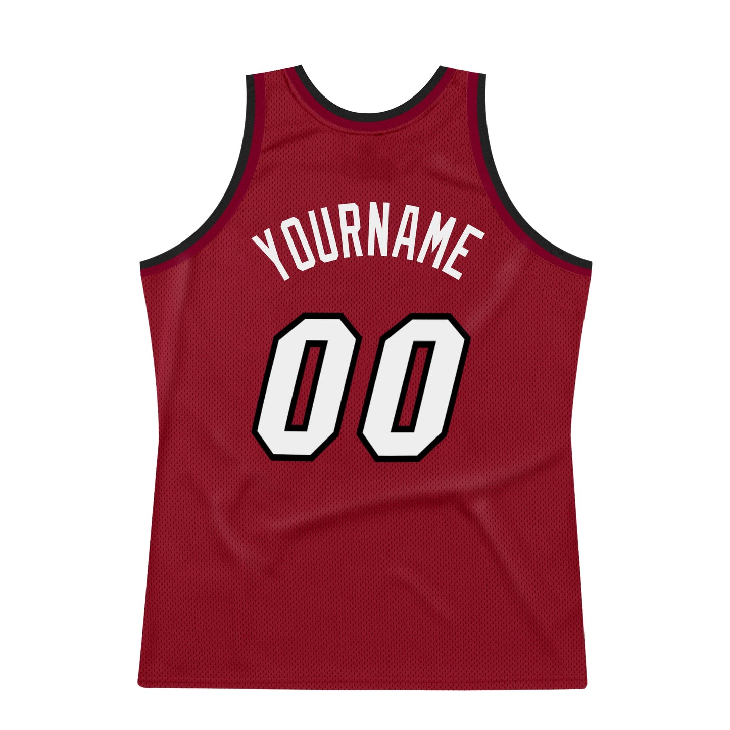 Custom Maroon White-Black Authentic Throwback Basketball Jersey Limited