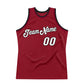 Custom Maroon White-Black Authentic Throwback Basketball Jersey Limited