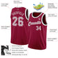 Custom Maroon White Pinstripe Gray-White Authentic Basketball Jersey Limited