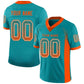 Custom Aqua Orange-White Mesh Drift Fashion Football Jersey Limited