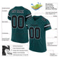 Custom Midnight Green Black-White Mesh Authentic Football Jersey Limited