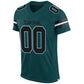 Custom Midnight Green Black-White Mesh Authentic Football Jersey Limited