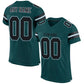 Custom Midnight Green Black-White Mesh Authentic Football Jersey Limited