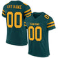 Custom Midnight Green Gold-Black Mesh Authentic Football Jersey Limited
