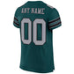 Custom Midnight Green Light Gray-Black Mesh Authentic Football Jersey Limited