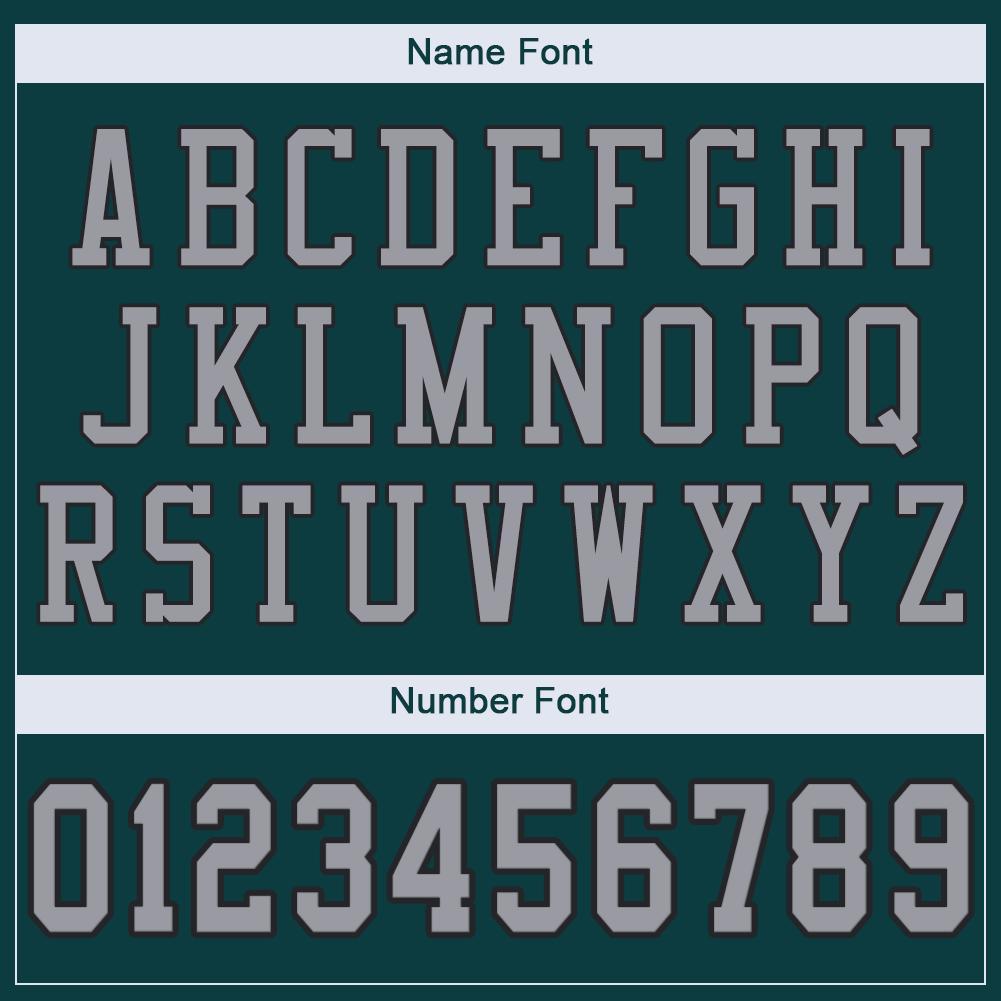 Custom Midnight Green Light Gray-Black Mesh Authentic Football Jersey Limited