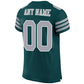 Custom Midnight Green Gray-White Mesh Authentic Football Jersey Limited