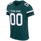 Custom Midnight Green White-Black Mesh Authentic Football Jersey Limited