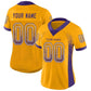 Custom Gold Purple-White Mesh Drift Fashion Football Jersey Limited