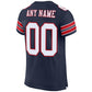 Custom Navy White-Red Mesh Authentic Football Jersey Limited