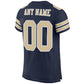 Custom Navy Vegas Gold-White Mesh Authentic Football Jersey Limited