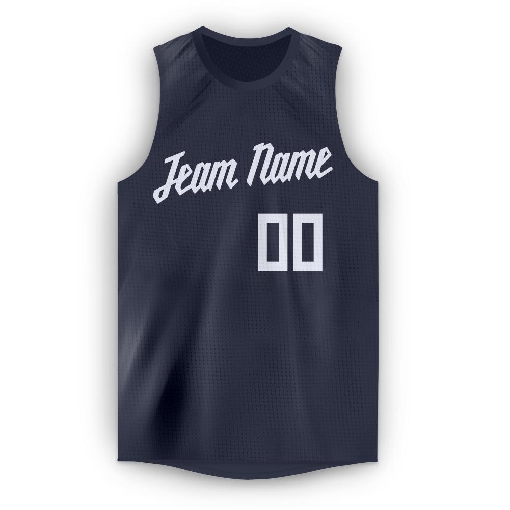 Custom Navy White Classic Tops Fashion Sportwear Basketball Jersey Limited