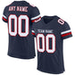 Custom Navy White-Red Mesh Authentic Football Jersey Limited