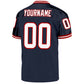 Custom Navy White-Red Mesh Authentic Throwback Football Jersey Limited
