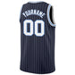 Custom Navy White Pinstripe White-Light Blue Authentic Basketball Jersey Limited