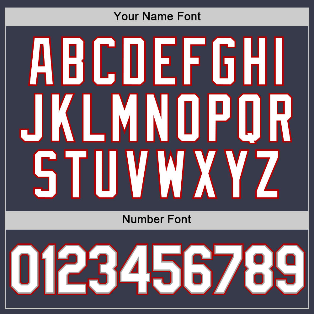 Custom Navy White Pinstripe White-Red Authentic Basketball Jersey Limited