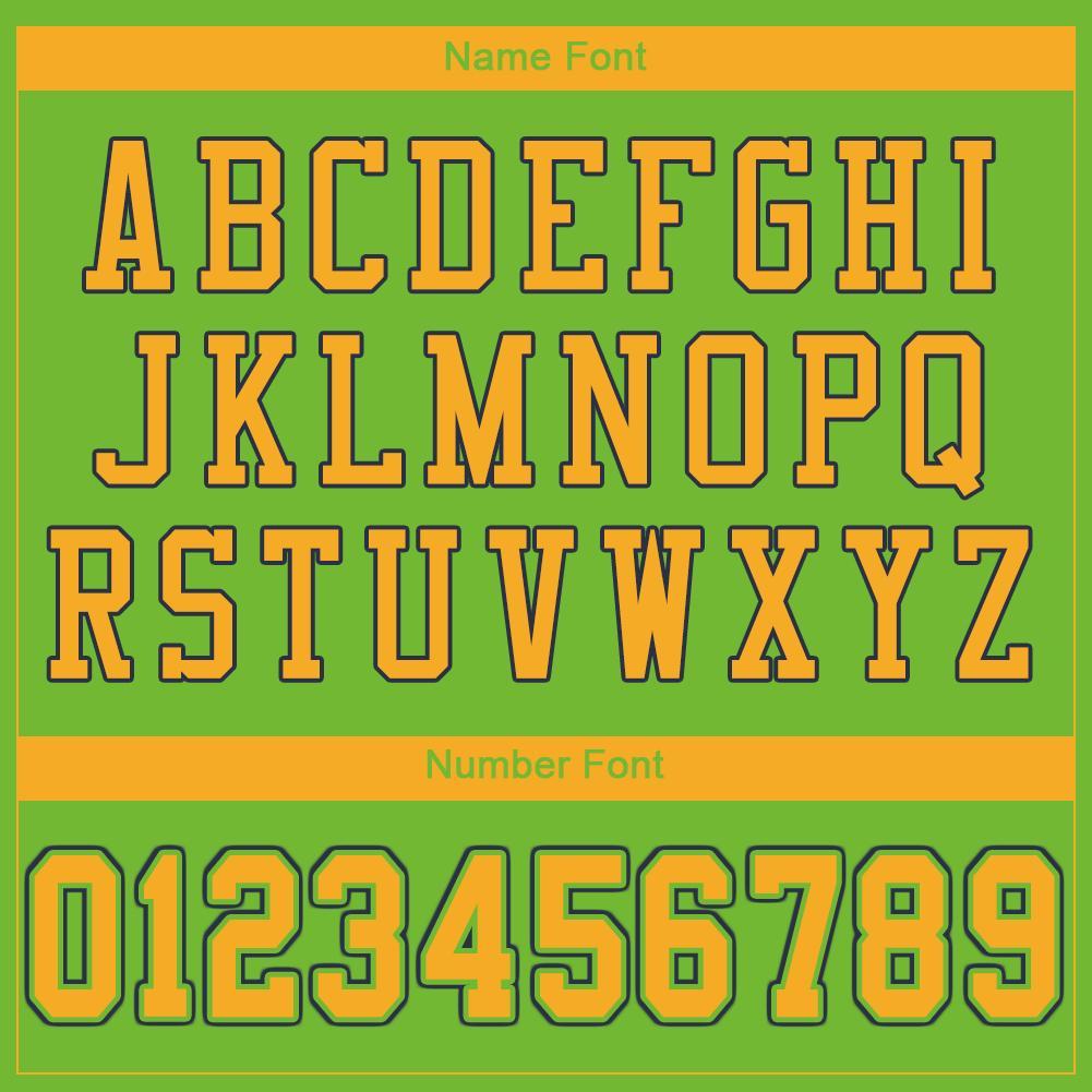 Custom Neon Green Gold-Navy Mesh Authentic Football Jersey Limited