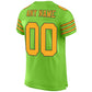 Custom Neon Green Gold-Navy Mesh Authentic Football Jersey Limited