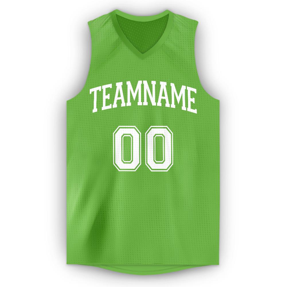 Custom Green White Classic Tops Men/Boy Athletic Basketball Jersey Limited