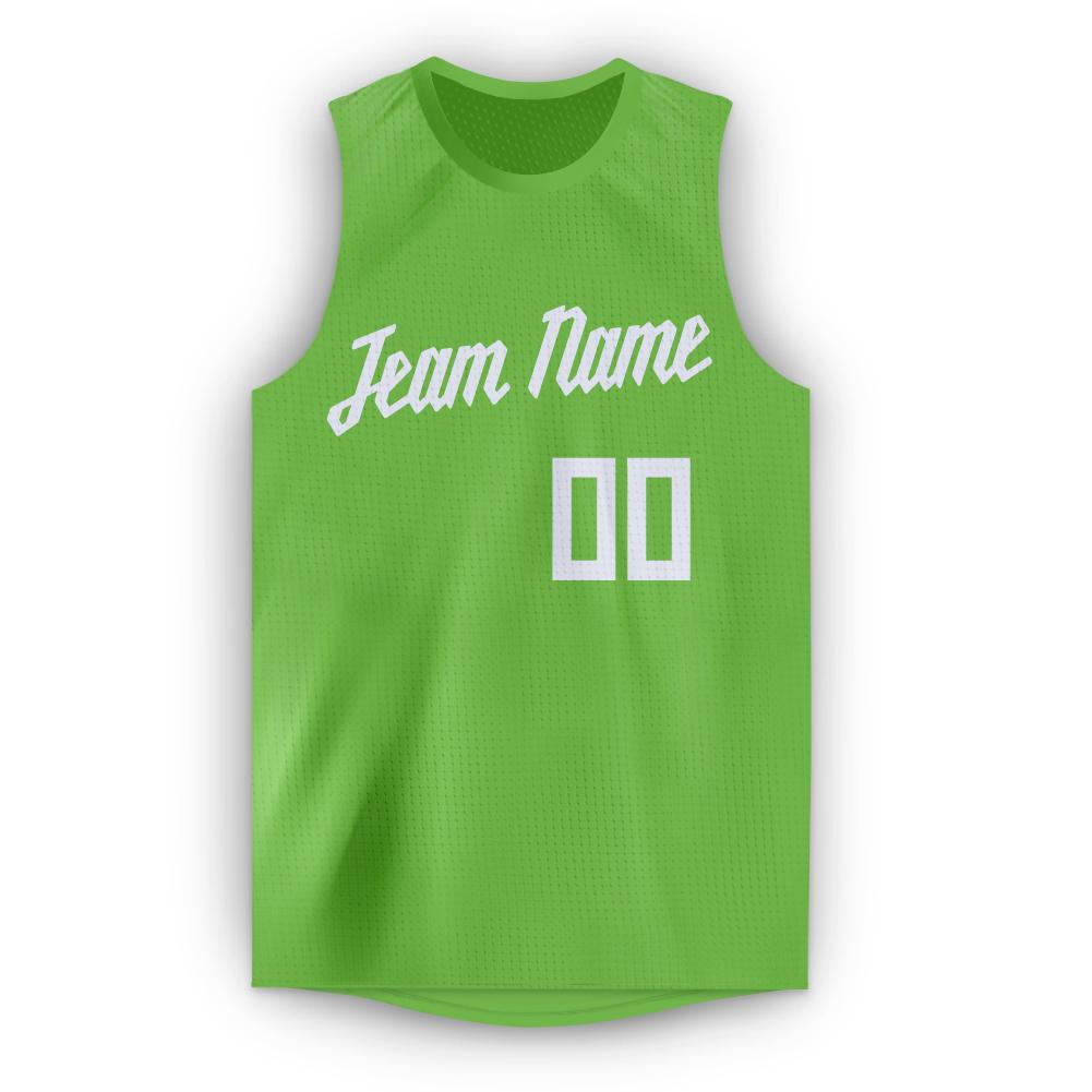 Custom Green White Classic Tops Men/Boy Athletic Basketball Jersey Limited