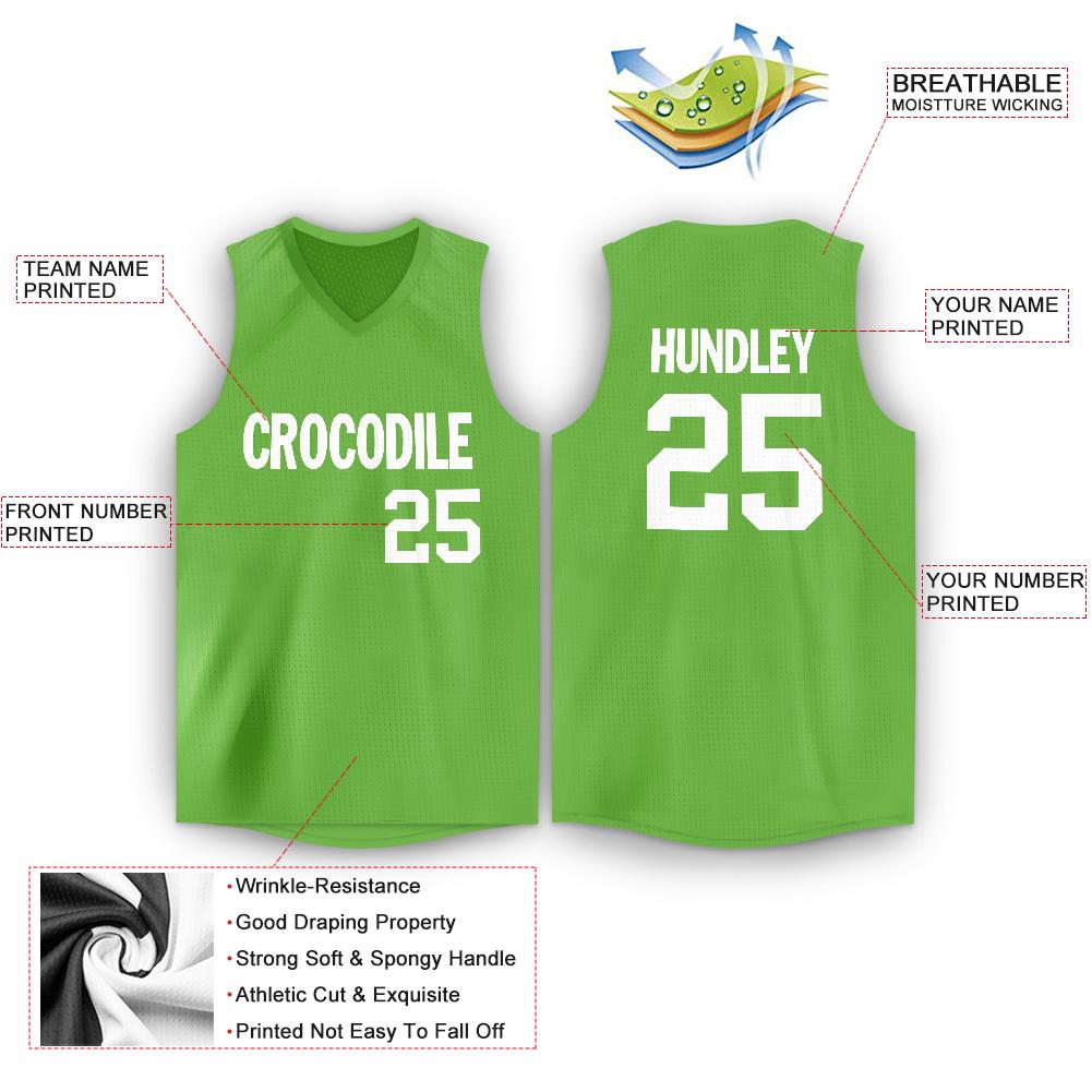 Custom Green White Classic Tops Fashion Sportwear Basketball Jersey Limited