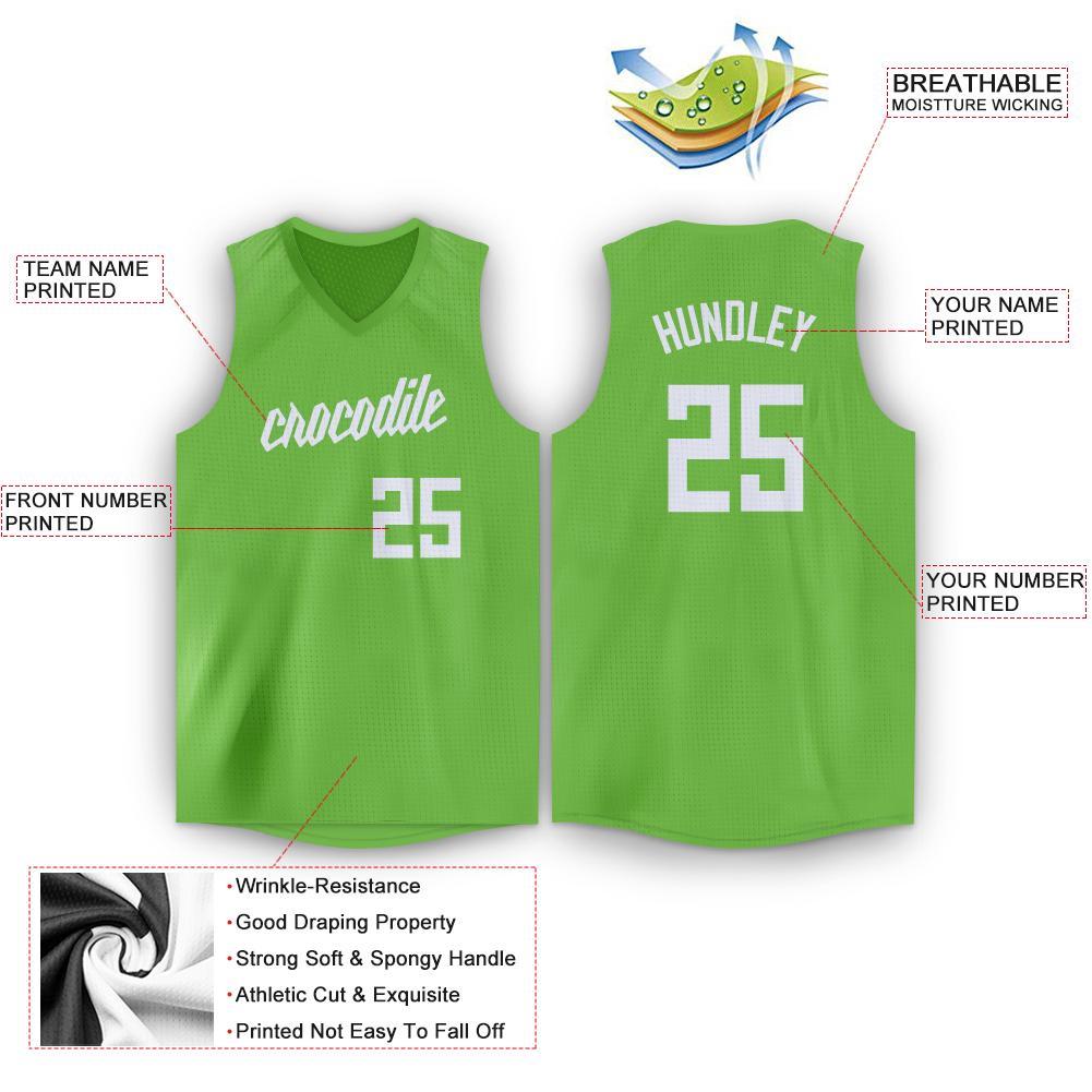 Custom Green White Classic Tops Fashion Sportwear Basketball Jersey Limited