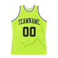 Custom Neon Green Black-White Authentic Throwback Basketball Jersey Limited