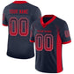 Custom Navy Scarlet-Gray Mesh Drift Fashion Football Jersey Limited