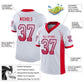 Custom White Scarlet-Royal Mesh Drift Fashion Football Jersey Limited