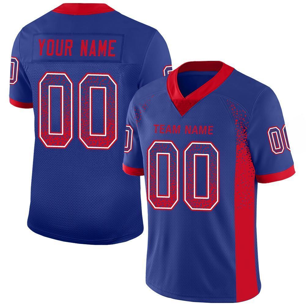 Custom Royal Scarlet-White Mesh Drift Fashion Football Jersey Limited