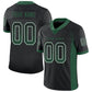 Custom Black Gotham Green-White Mesh Drift Fashion Football Jersey Limited