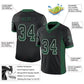 Custom Black Gotham Green-White Mesh Drift Fashion Football Jersey Limited