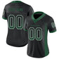Custom Black Gotham Green-White Mesh Drift Fashion Football Jersey Limited