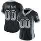 Custom Black Silver-White Mesh Drift Fashion Football Jersey Limited