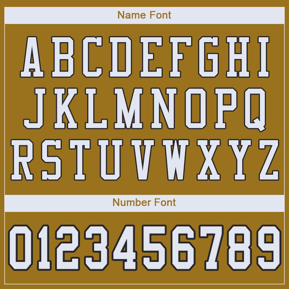 Custom Old Gold White-Black Mesh Authentic Football Jersey Limited