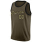 Custom Olive Camo-Black Classic Tops Athletic Basketball Jersey Limited