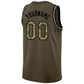 Custom Olive Camo-Black Classic Tops Athletic Basketball Jersey Limited
