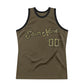 Custom Olive Camo-Black Authentic Throwback Salute To Service Basketball Jersey Limited