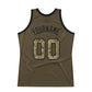 Custom Olive Camo-Black Authentic Throwback Salute To Service Basketball Jersey Limited