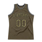Custom Olive Camo-Black Authentic Throwback Salute To Service Basketball Jersey Limited
