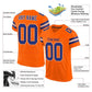 Custom Orange Royal-White Mesh Authentic Football Jersey Limited