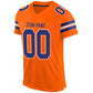 Custom Orange Royal-White Mesh Authentic Football Jersey Limited