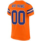 Custom Orange Royal-White Mesh Authentic Football Jersey Limited