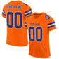 Custom Orange Royal-White Mesh Authentic Football Jersey Limited