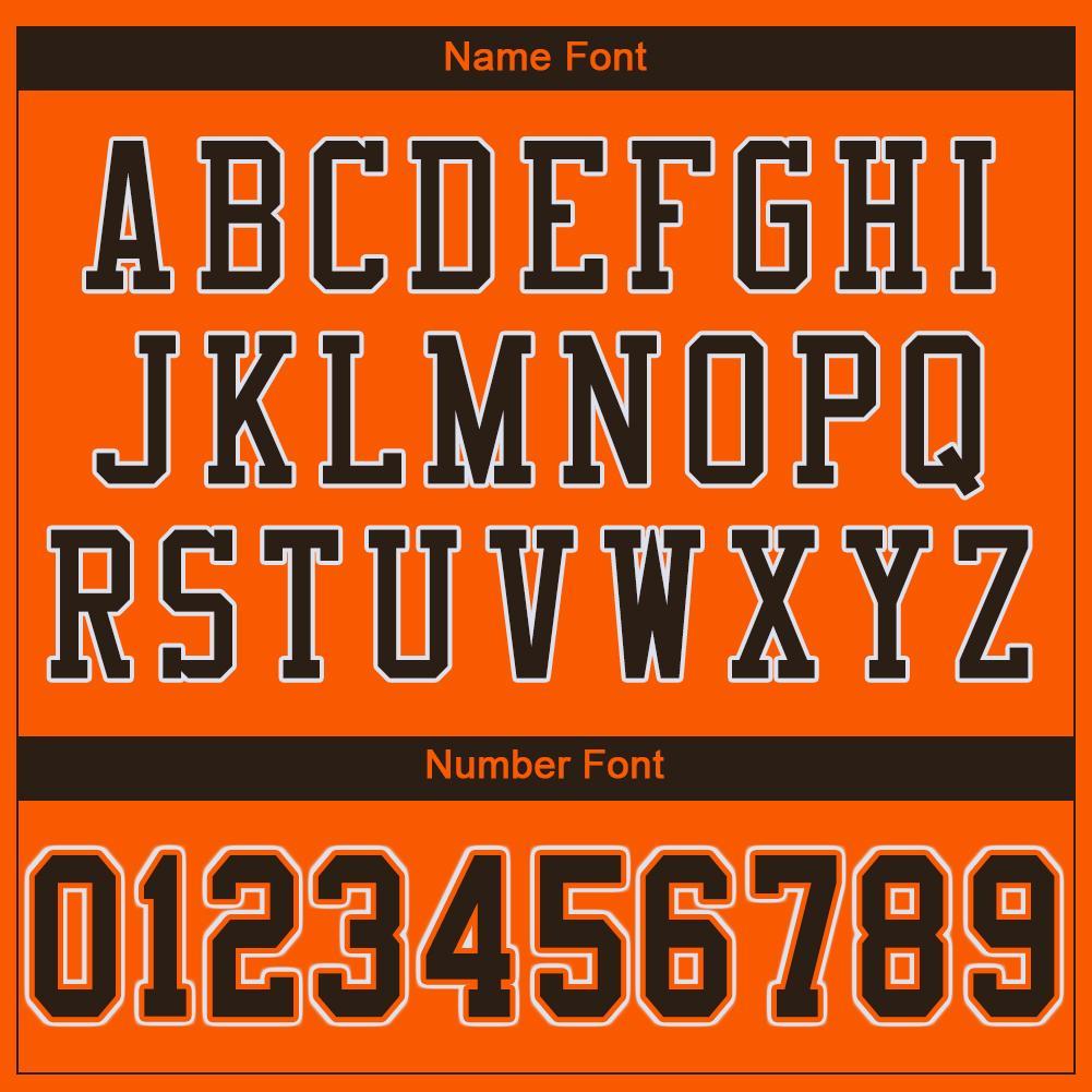 Custom Orange Brown-White Mesh Authentic Football Jersey Limited