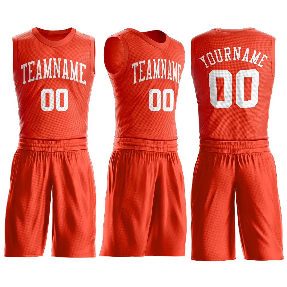 Custom Orange White Classic Sets Basketball Jersey Limited