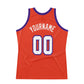 Custom Orange White-Purple Authentic Throwback Basketball Jersey Limited